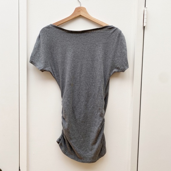 EXPRESS Grey Ruched Top - Picture 2 of 5